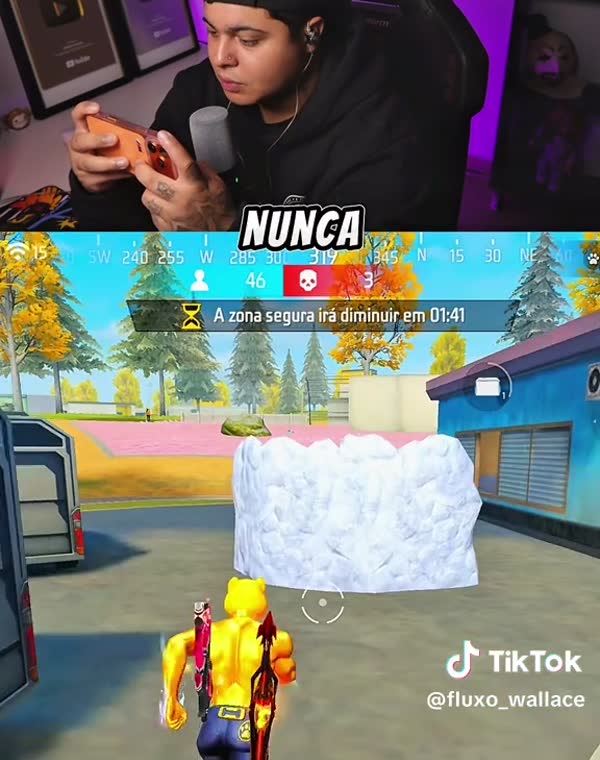 Wallace jogando Free Fire